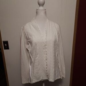 Charter club Petite  VGC size M white  Arm pit to pit 19 1/2 100% cotton